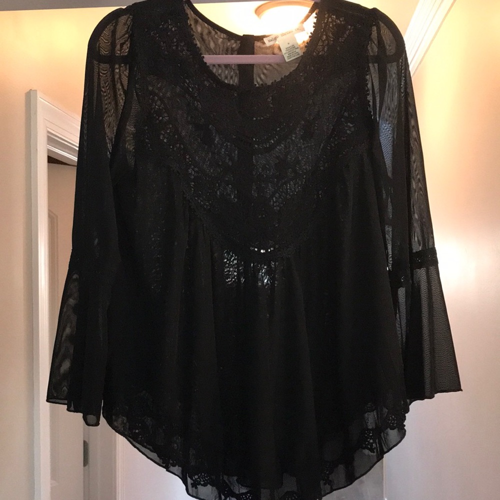 Flirty sheer lace top